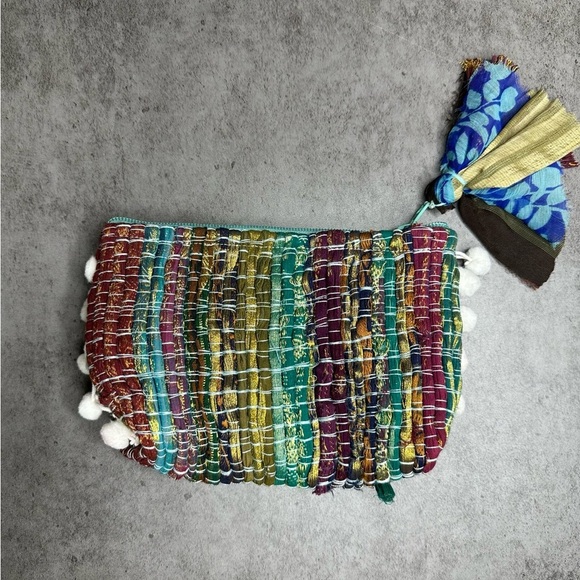 Shiraleah Handbags - Shiraleah Boho Pom Pom Tassel Clutch